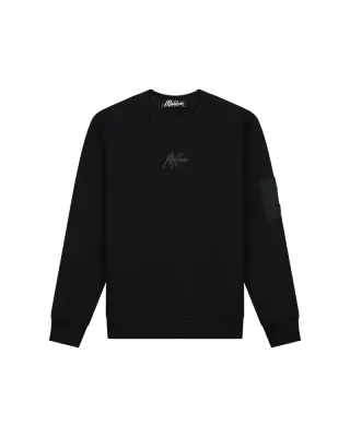 Nylon Pocket Sweater | MM1-AW24-31 | Zwart Nylon Pocket Sweater | MM1-AW24-31 | Zwart