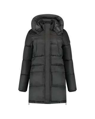 Mid Length Puffer Jacket | MD2-AW24-01 | Zwart
