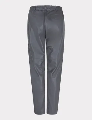 W24.11704 | Trouser Jogger Vegan Leather | Grey