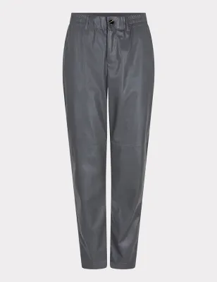W24.11704 | Trouser Jogger Vegan Leather | Grey