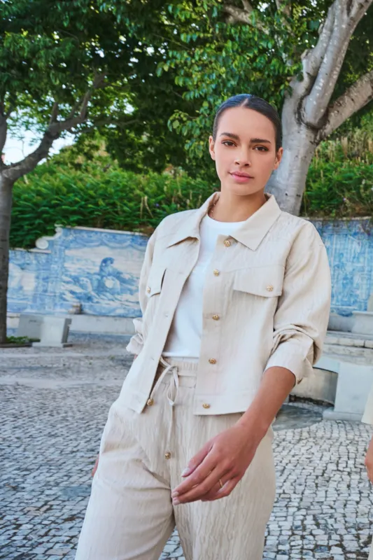 SP25.14029 | Jacket Jacquard | Sand SP25.14029 | Jacket Jacquard | Sand