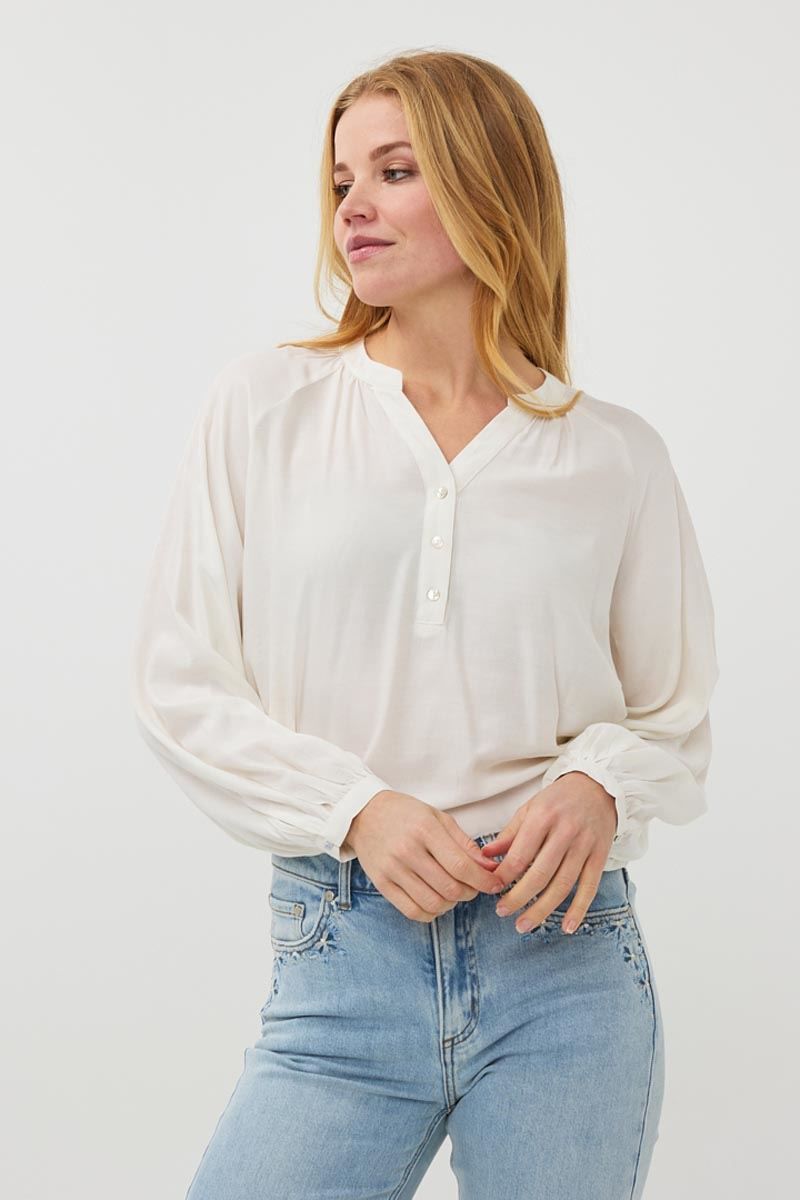 SP25.14014 | Blouse R-Neck Raglan | Offwhite