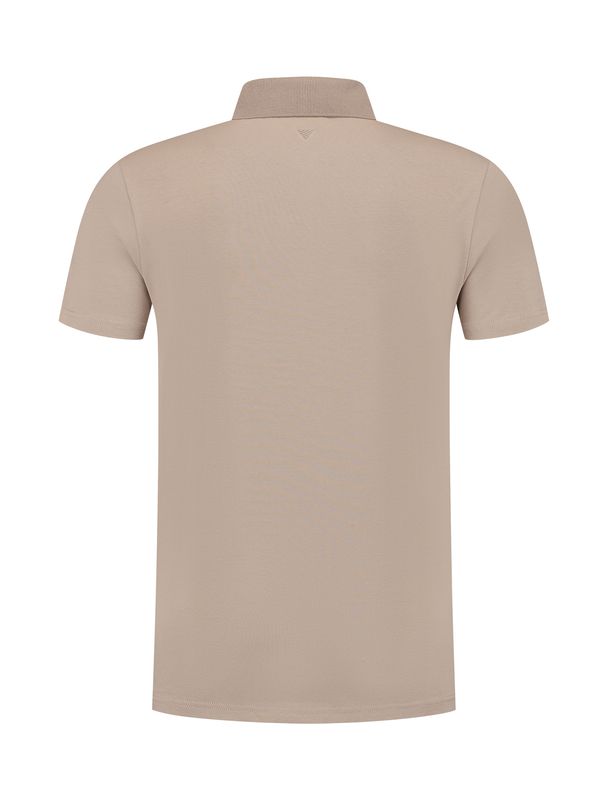10117 | Essential Wordmark Polo | Taupe