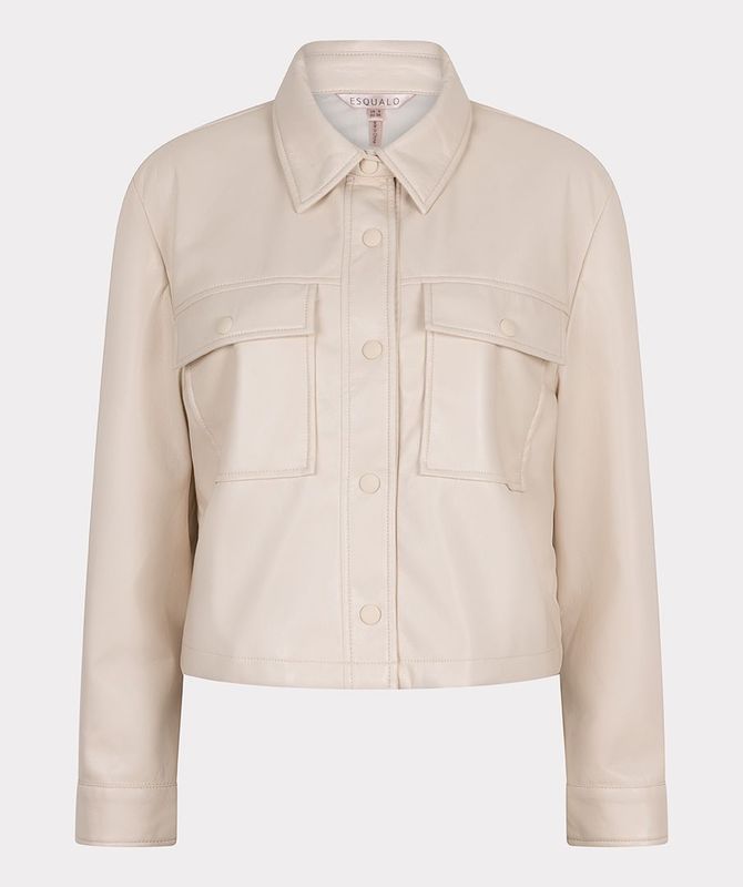 SP25.11001 | Jacket Super Soft Vegan Leather | Sand SP25.11001 | Jacket Super Soft Vegan Leather | Sand