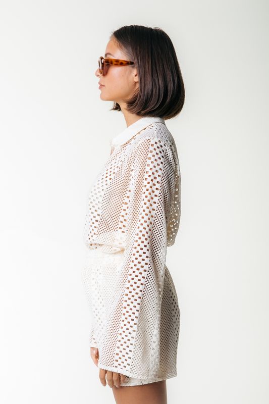 Nolita Crochet Short | Offwhite