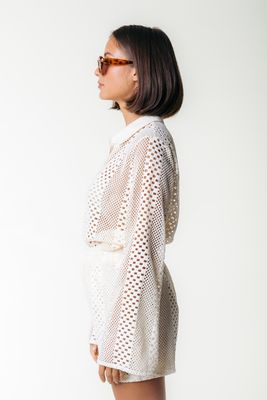 Nolita Crochet Short | Offwhite