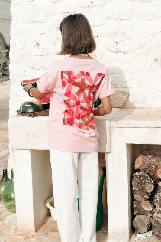 Flower Square Boxy Tee | Fresh PInk Flower Square Boxy Tee | Fresh PInk