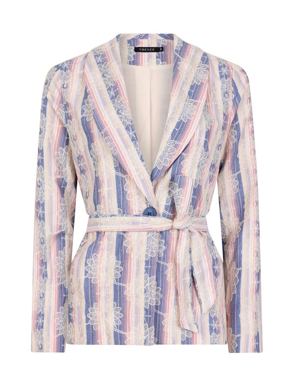 Ilonka Kimono | Denim Blue Pink Stripe | HSS2501 Ilonka Kimono | Denim Blue Pink Stripe | HSS2501