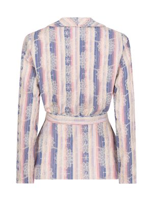 Ilonka Kimono | Denim Blue Pink Stripe | HSS2501