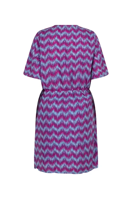 Nisha Dress | QE234 | Multi Wave Print