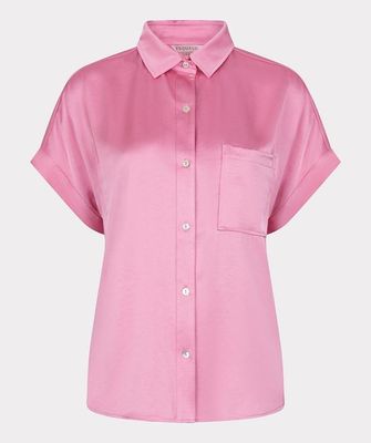 SP25.10029 | Blouse Pocket Satin Look | Rose