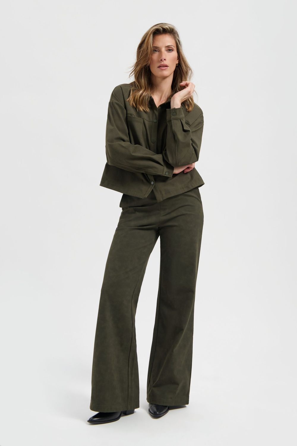Merci Brushed Jacket | Dark Olive |  L30.875.2918