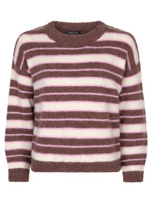 Aria Knitted Sweater | Mocha/Ecru | CW2515