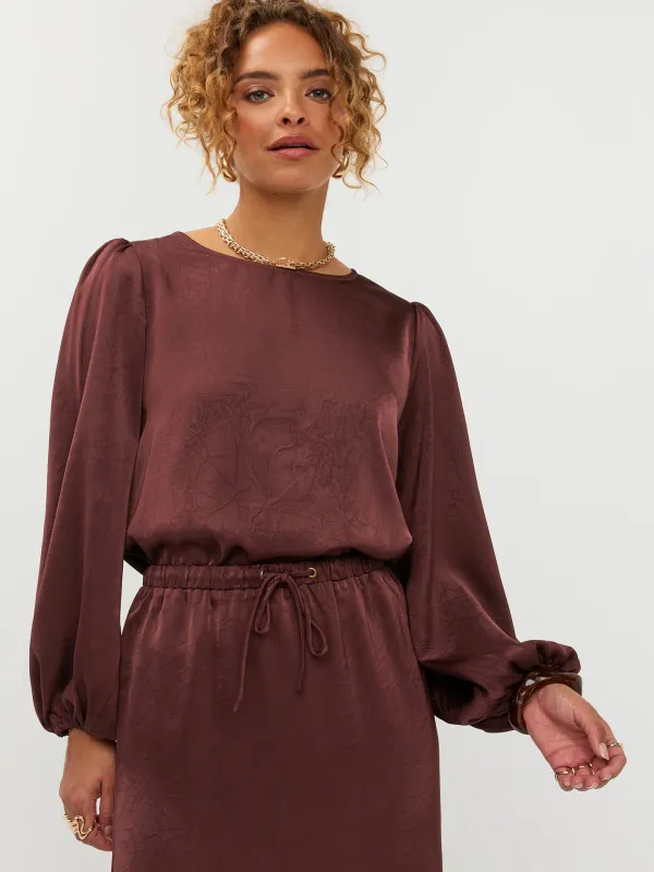 Manon Top | WS2536 | Brown Manon Top | WS2536 | Brown