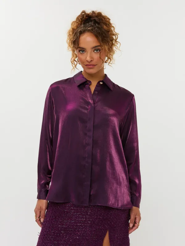 Lindsey Blouse | Aubergine | WS2543