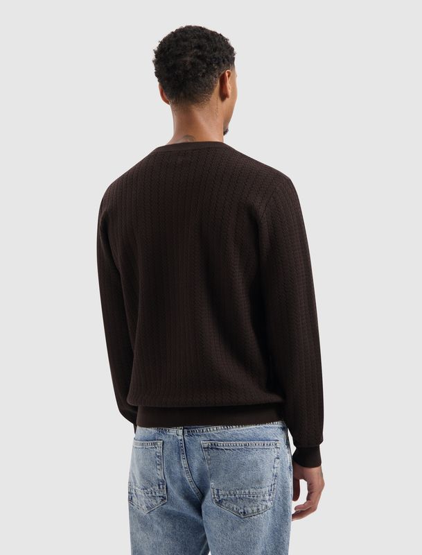 25030801 | Jacquard Structure Knit Sweater