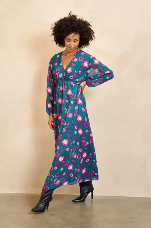 Caela Dress | RB24 | Silver Flower