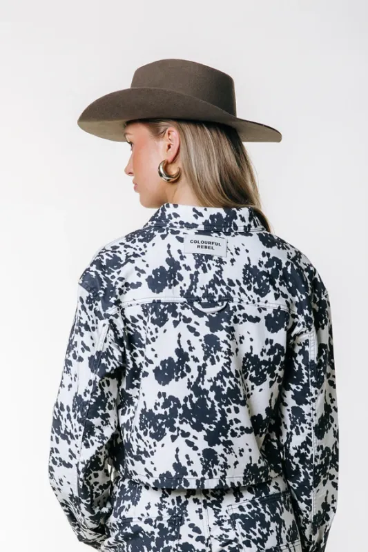 Olle Cow Cropped Worker Blouse | B117573
