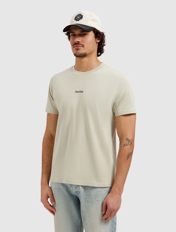 26010107 | Bold Emblem T-Shirt | Sand