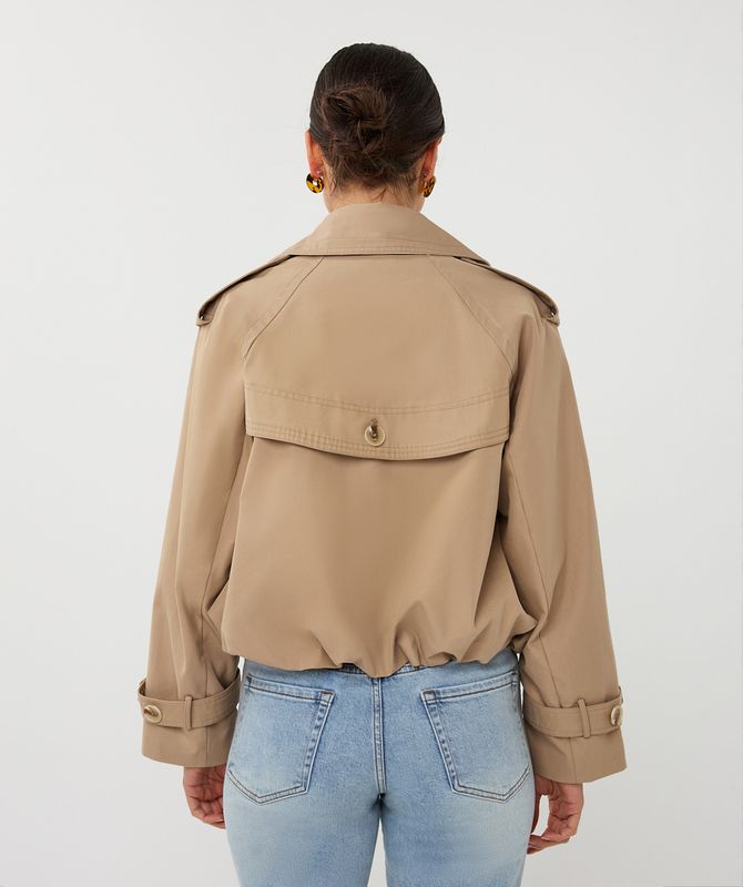 SP26.37014 | Coat Trench Short Balloon | Stone