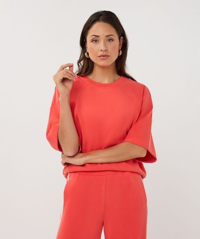 SP26.05007 | Sweater raglan s/slve Modal | Chili Red