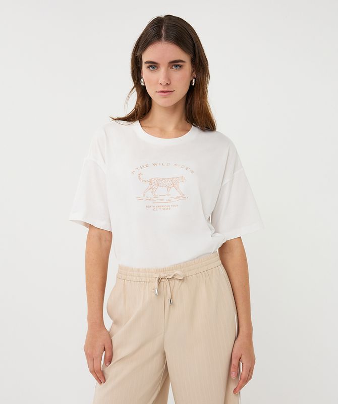 SP26.05013 | T-Shirt Wide Animal | Offwhite