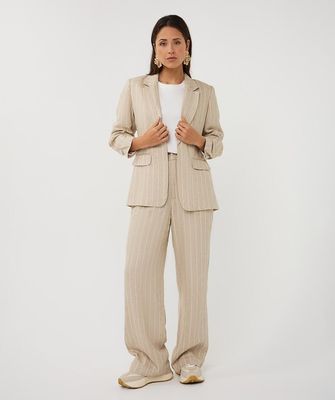 SP26.17005 | Blazer Linnen Stripe | Sand