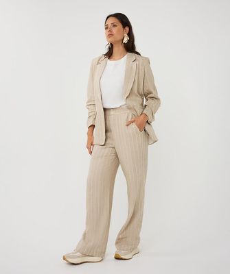 SP26.17005 | Blazer Linnen Stripe | Sand