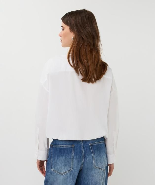 SP26.10014 | Offwhite | Blouse Cropped Coton Poplin