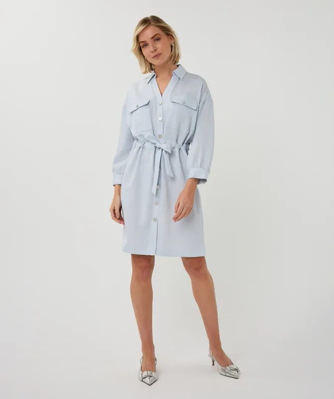 SP26.10036 | Dress Fine Crinkle | Light Blue