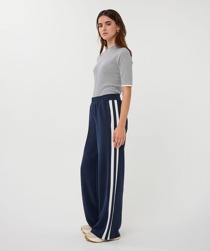 SP26.05006 | Trousers Wide Stripe Modal | Navy
