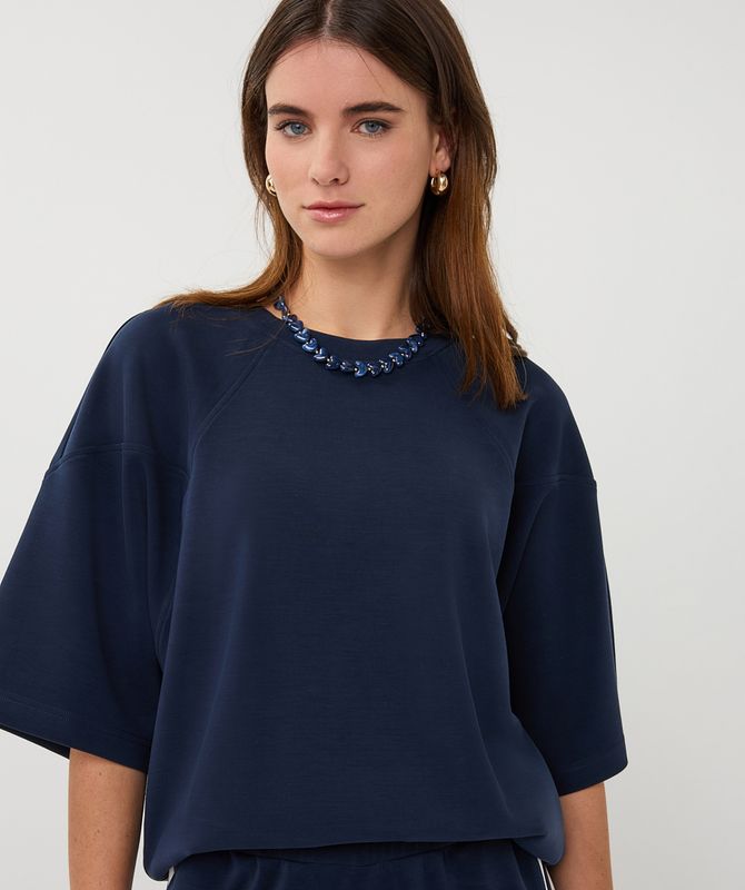 SP26.05007 | Sweater Raglan s/slve Modal | Navy
