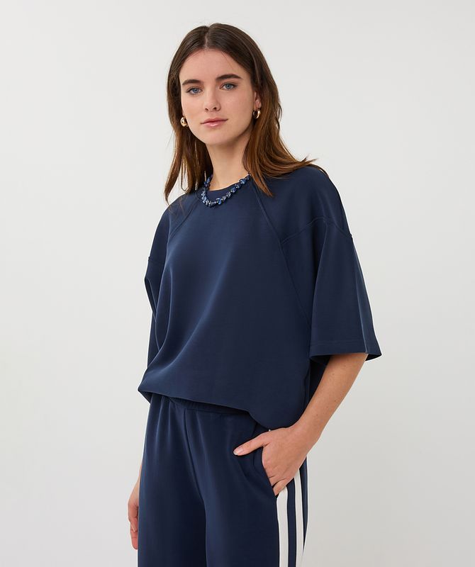 SP26.05007 | Sweater Raglan s/slve Modal | Navy