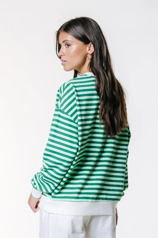 Contrast Cuff Sweat | WS417643 | Green