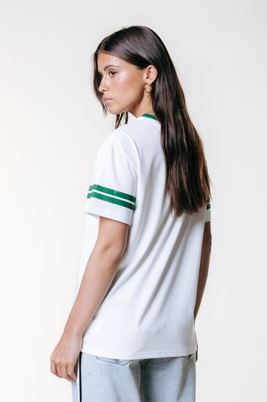 CR 33 Stripe Loosefit Tee | Standard White | WT117645