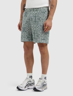 26010526 | Jacquard Pattern Shorts | Emerald 26010526 | Jacquard Pattern Shorts | Emerald