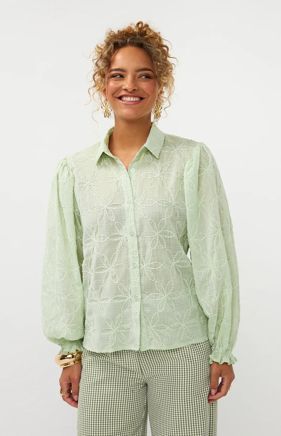 Isamae Blouse | Soft Green