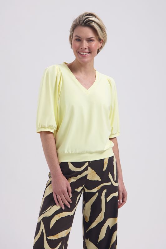 Amie V Top | L24.375.3222 | Butter Yellow