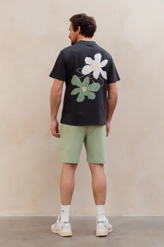 3 Flowers T-Shirt | Woodland Grey