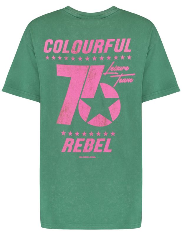 CR 76 Acid Wash Loosefit Tee | Off Green | WT117648