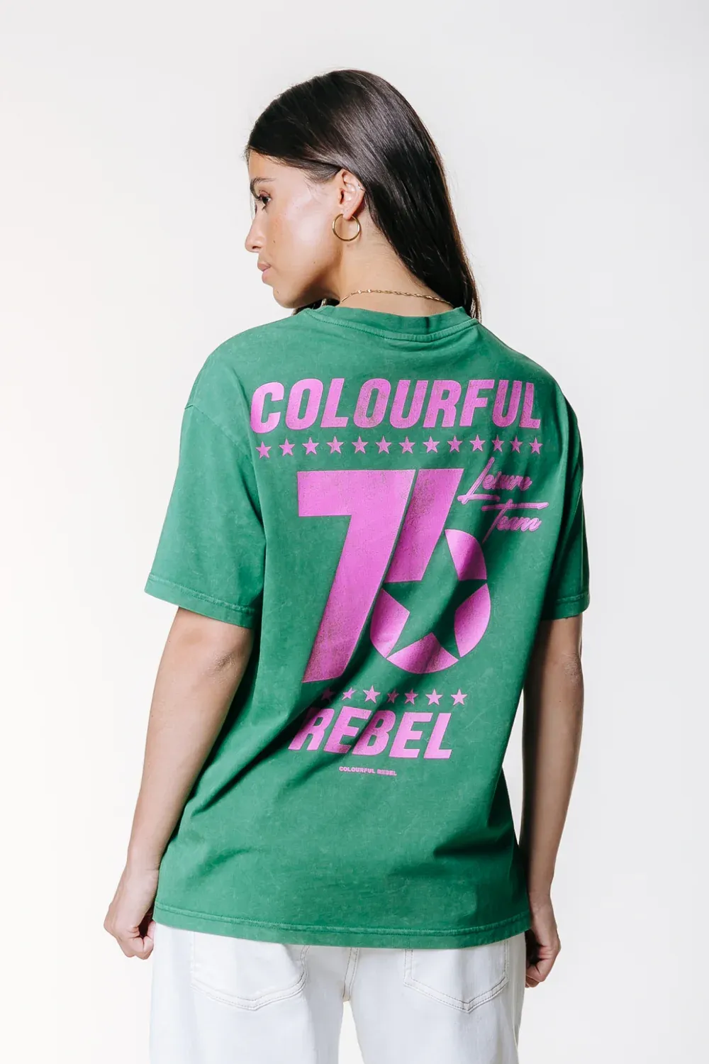 CR 76 Acid Wash Loosefit Tee | Off Green | WT117648