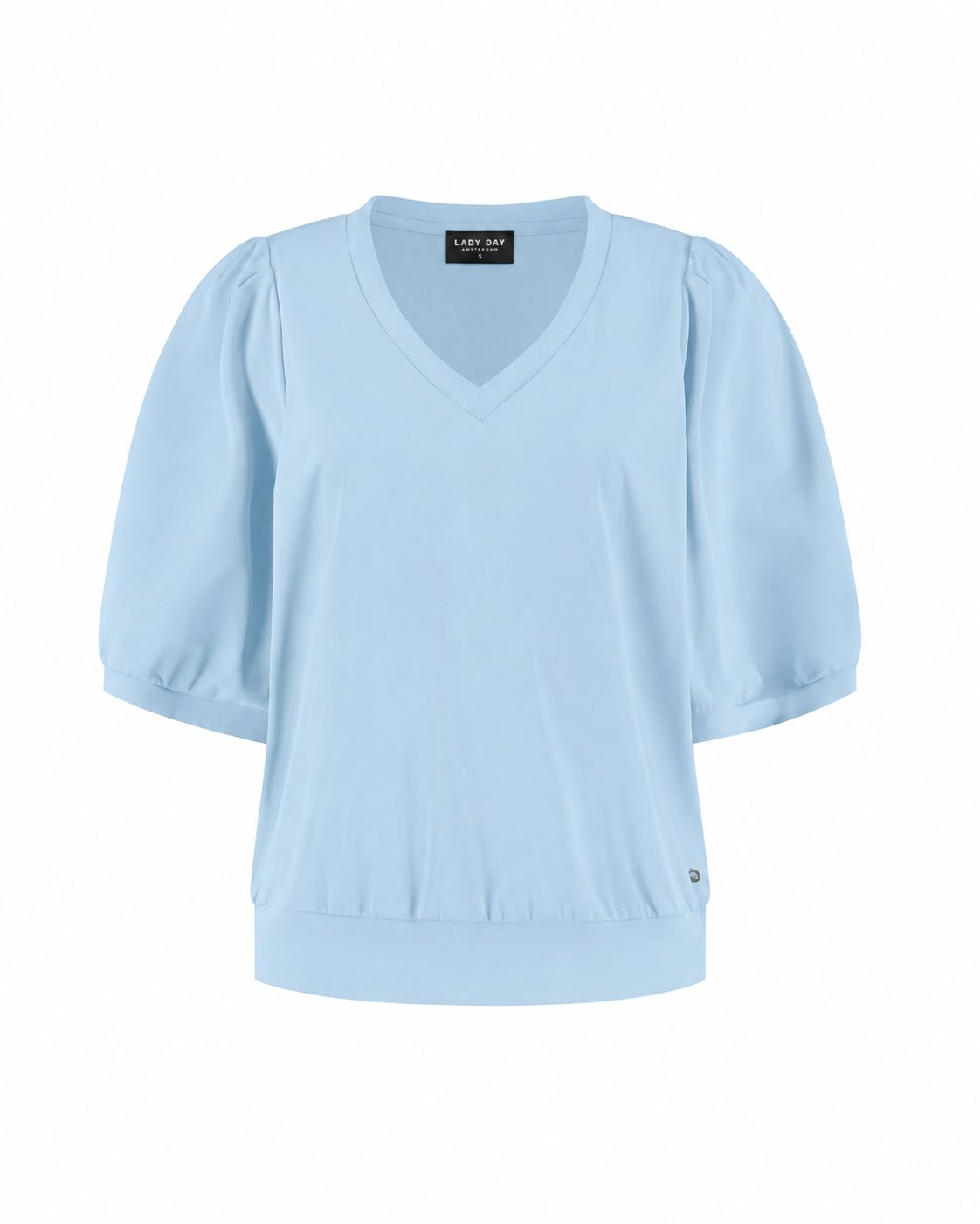 Amie-V T Shirt | L24.375.3320 | Baby Blue