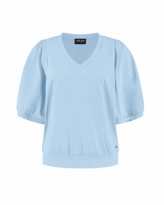 Amie-V T Shirt | L24.375.3320 | Baby Blue