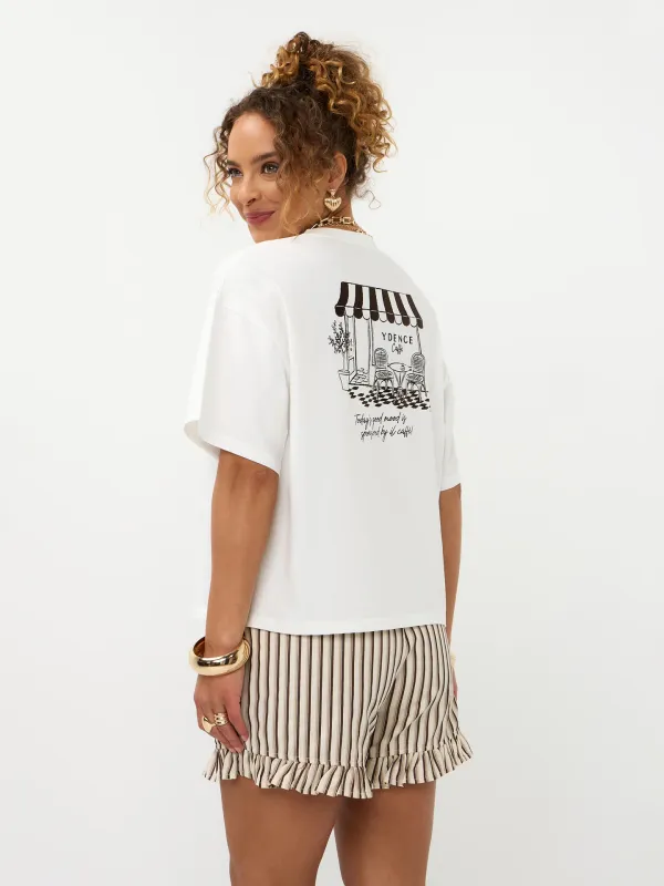 Ydence Cafe T Shirt | HSS2648 | Off White