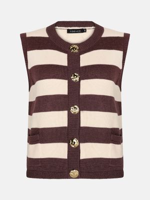 Judith Top | HSK2603 | Brown/ Ecru
