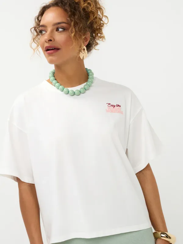 Sunday Mornings T Shirt | HSS2647 | Off White