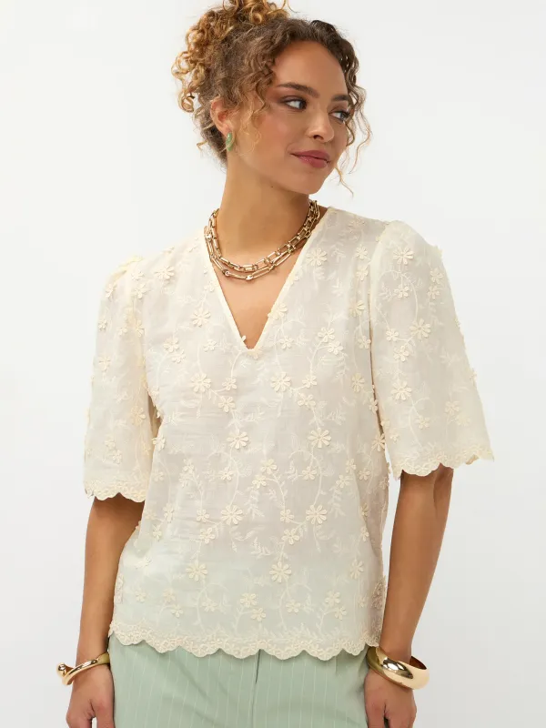Florence Blouse | HSS2681 | Ecru