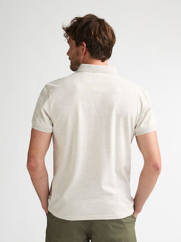 M-1060-POL913 | Polo Short Sleeve | Antique White Melee