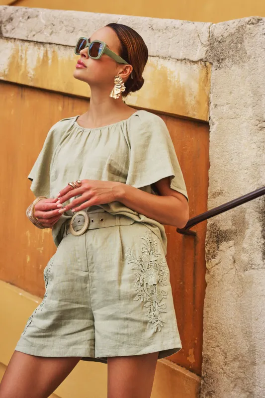 HS26.28231 | Shorts Linen | Soft Green