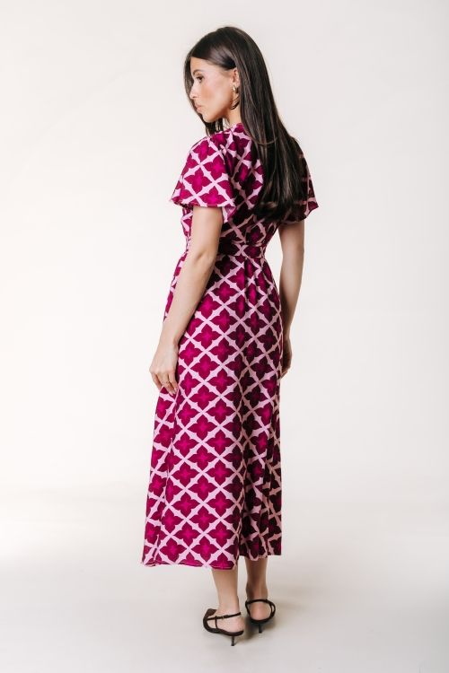 Ava Geo Real Wrap Maxi Dress | WD117684
